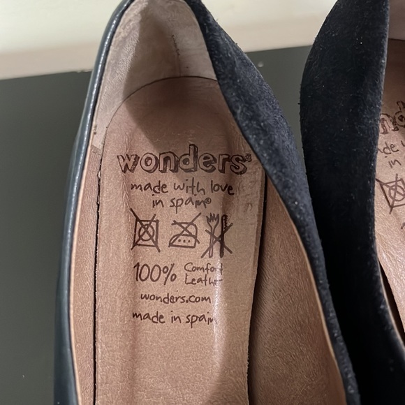 Wonders Leather Suede Mixed Material Heels | Made in Spain - Picture 8 of 16